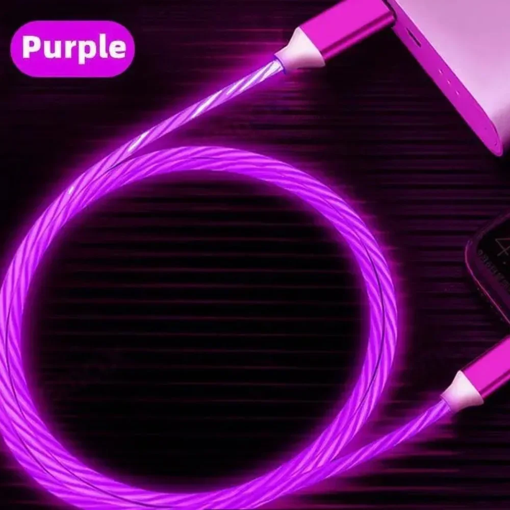 iPhone Illuminated Charging Cable BLUE Streamer LED lights